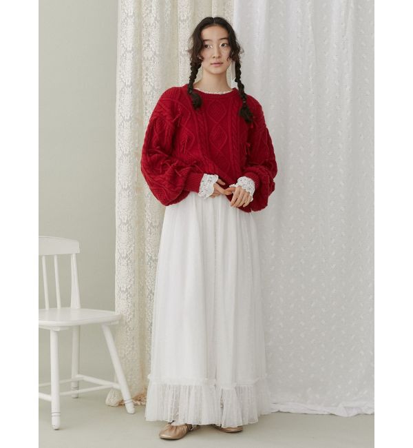 merry jenny「リボンたくさんニットプルオーバー」|ニット・セーター|