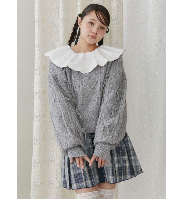 merry jenny「リボンたくさんニットプルオーバー」|ニット・セーター|