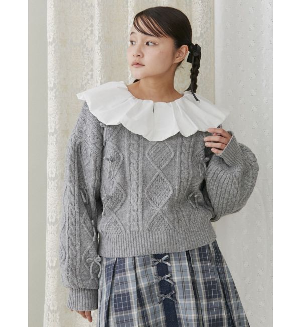merry jenny「リボンたくさんニットプルオーバー」|ニット・セーター|
