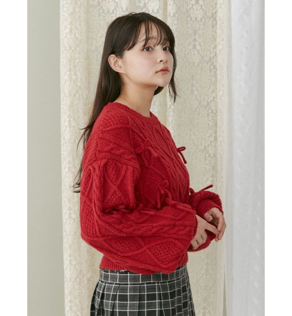 merry jenny「リボンたくさんニットプルオーバー」|ニット・セーター|