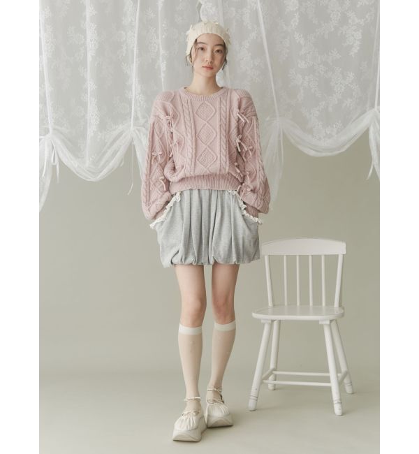 merry jenny「リボンたくさんニットプルオーバー」|ニット・セーター|
