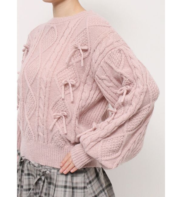 merry jenny「リボンたくさんニットプルオーバー」|ニット・セーター|