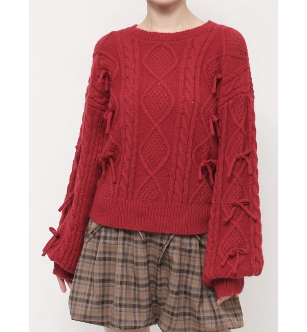 merry jenny「リボンたくさんニットプルオーバー」|ニット・セーター|
