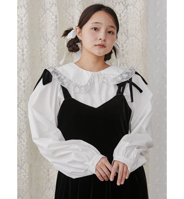 merry jenny「twinkleレースフリルカラーブラウス」|シャツ・ブラウス|