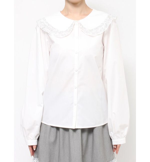 merry jenny「twinkleレースフリルカラーブラウス」|シャツ・ブラウス|