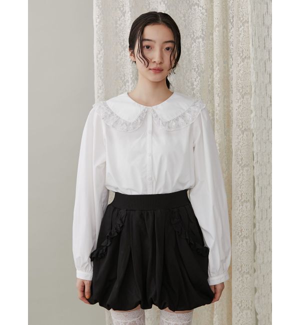 merry jenny「twinkleレースフリルカラーブラウス」|シャツ・ブラウス|