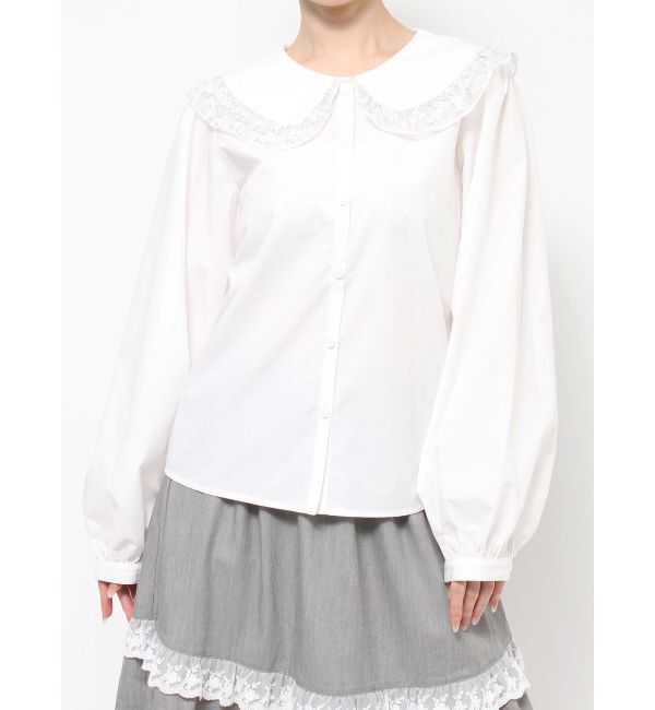 merry jenny「twinkleレースフリルカラーブラウス」|シャツ・ブラウス|