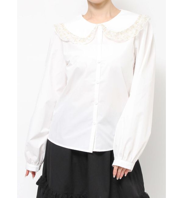 merry jenny「twinkleレースフリルカラーブラウス」|シャツ・ブラウス|