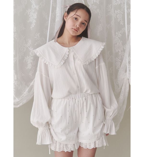 merry jenny「フリルカラーブラウス」|シャツ・ブラウス|