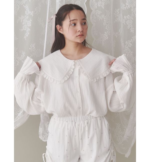 merry jenny「フリルカラーブラウス」|シャツ・ブラウス|