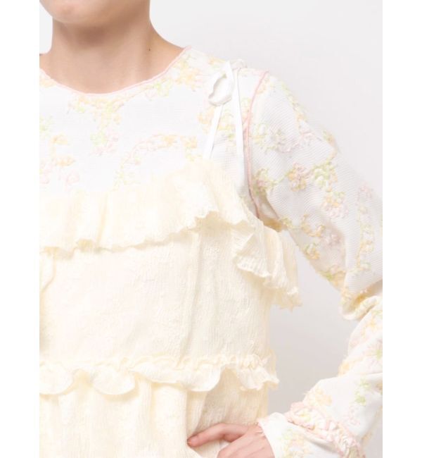 merry jenny「レースティアードキャミワンピース」|ワンピース|