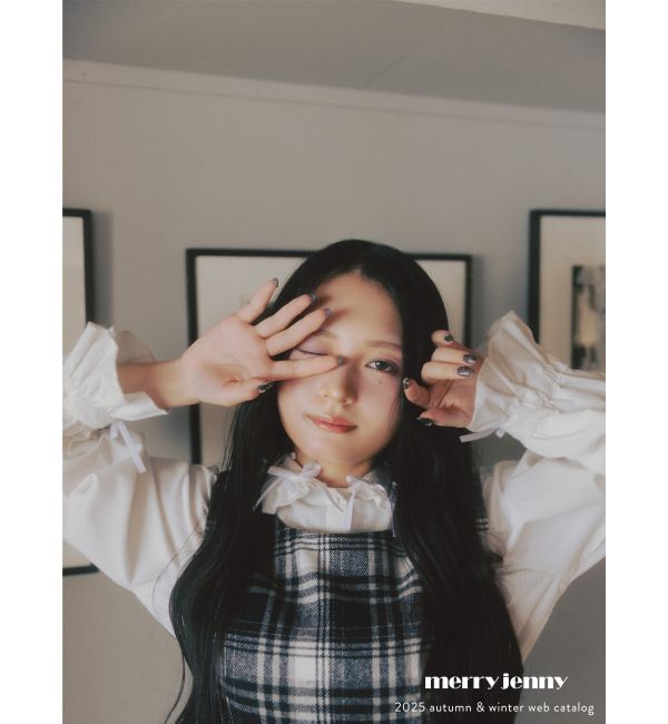 merry jenny「petit ribbonコーデュロイブラウス」|シャツ・ブラウス|