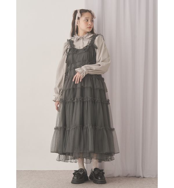 merry jenny「petit ribbonコーデュロイブラウス」|シャツ・ブラウス|