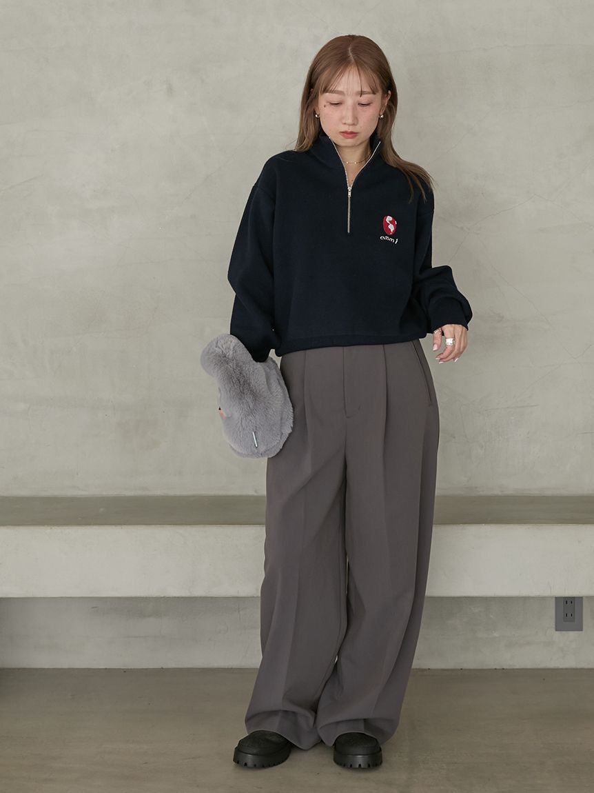 emmi atelier「【Global warming】ハーフジップニットトップス」|ニット・セーター|