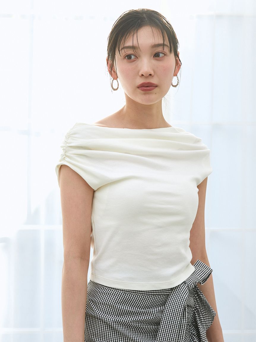 SNIDEL「ルーズネックカットプルオーバー」|Tシャツ・カットソー|