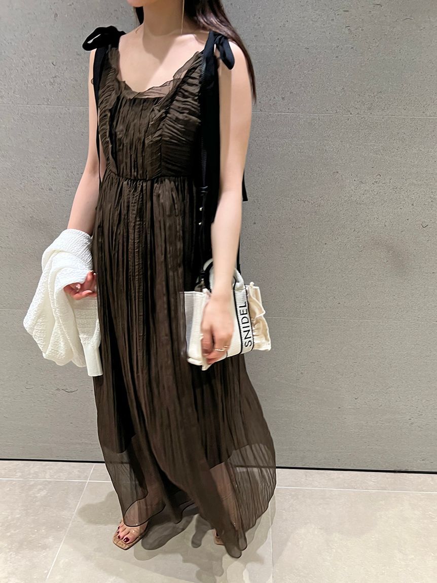 SNIDEL「シアーシフォンワッシャーワンピース」|ワンピース|