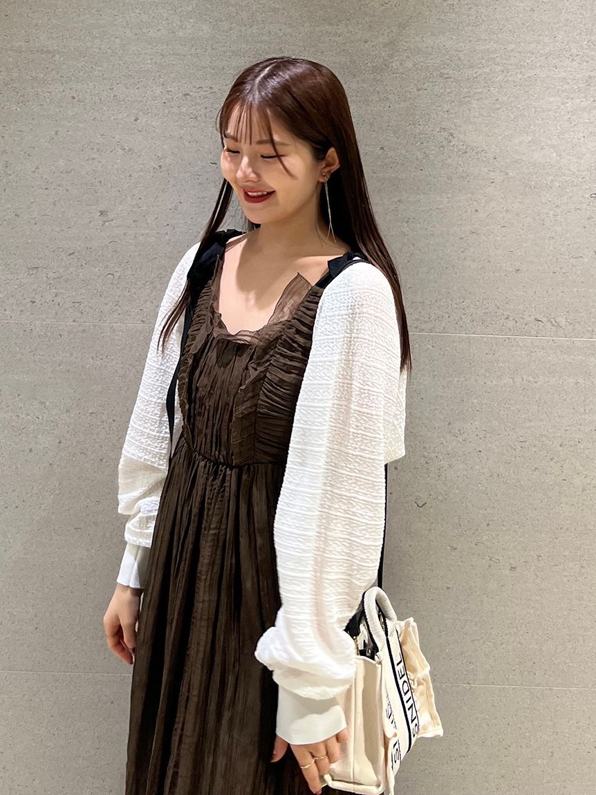 SNIDEL「シアーシフォンワッシャーワンピース」|ワンピース|