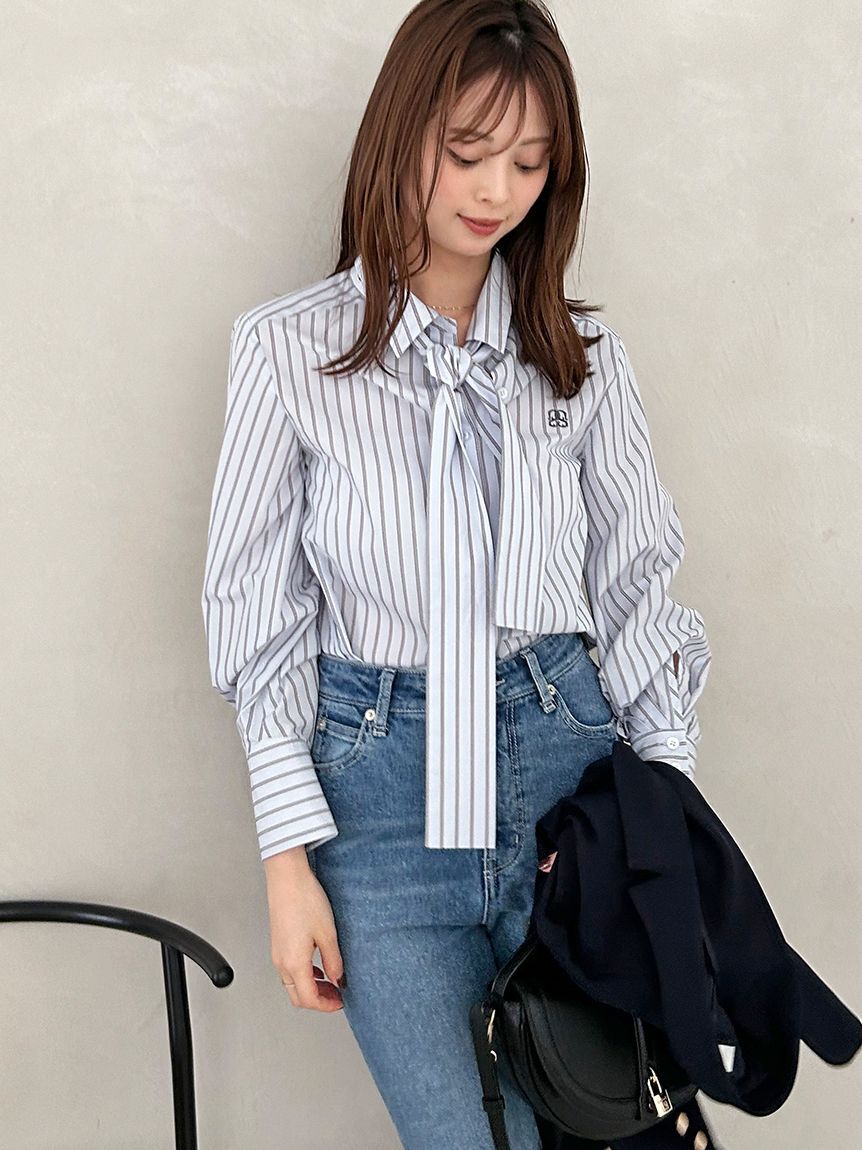 SNIDEL「ボウタイシャツ」|シャツ・ブラウス|SAX