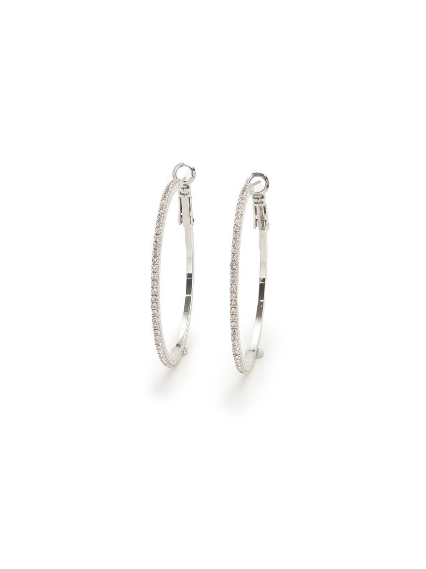 SNIDEL「パヴェフープバリエピアス(SLV)」|ピアス|C