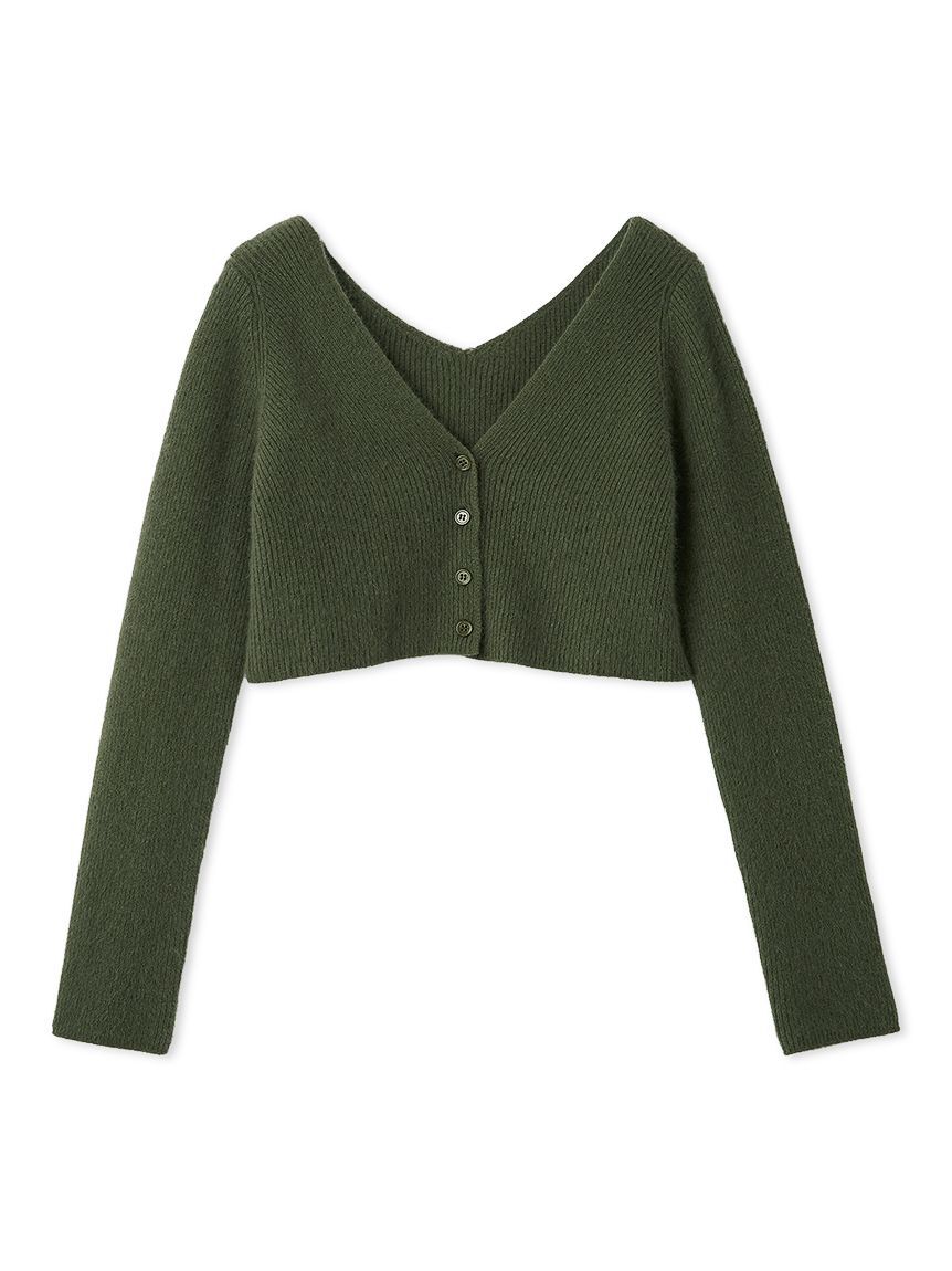 SNIDEL「ラクーン畦ショートカーディガン」|カーディガン|