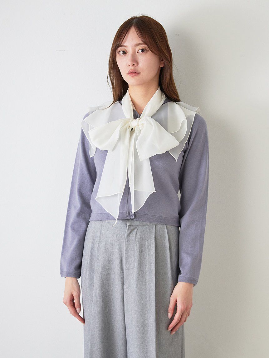 SNIDEL「シアーカラーニットカーデプルオーバー」|ニット・セーター|