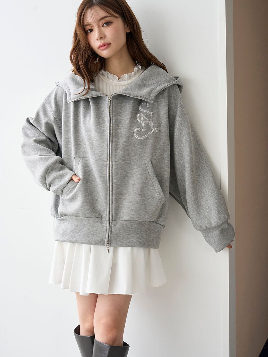 SNIDEL「エンブレムボンディングパーカー」|パーカー|