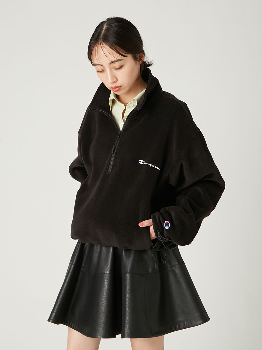 FRAY I.D「【FRAY I.D｜Champion】フリースハーフジッププルオーバー」|Tシャツ・カットソー|