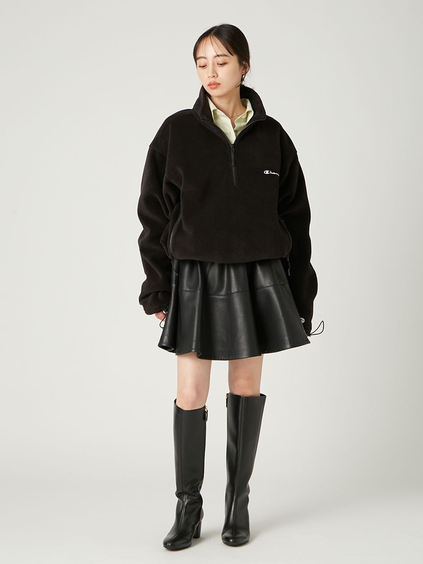 FRAY I.D「【FRAY I.D｜Champion】フリースハーフジッププルオーバー」|Tシャツ・カットソー|