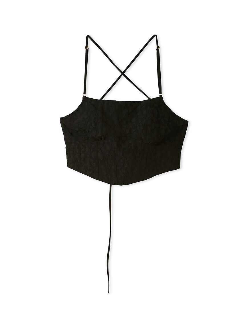LILY BROWN Lingerie「【LILY BROWN Lingerie】ビスチェ / コルセット風レースアップ」|ベスト・ジレ|BLK