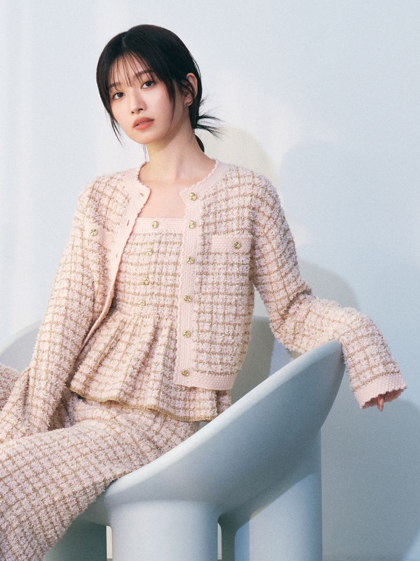 LILY BROWN「ツイードニットカーディガン」|カーディガン|PNK