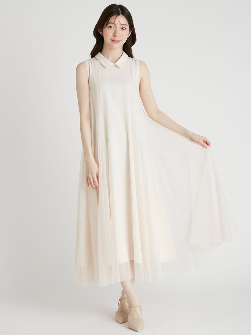 CELFORD「Aラインチュールワンピース」|ワンピース|
