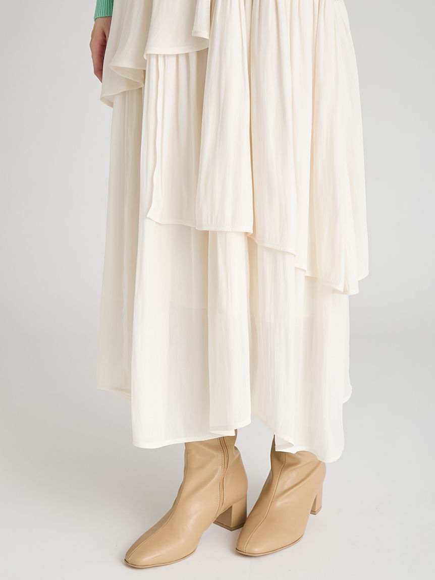 CELFORD「アシメヘムドレス＆トリムリブカーデ」|ワンピース|