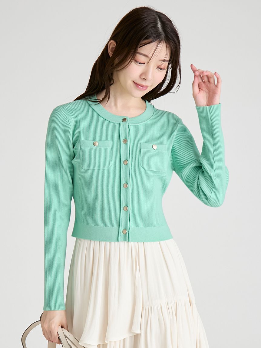 CELFORD「アシメヘムドレス＆トリムリブカーデ」|ワンピース|