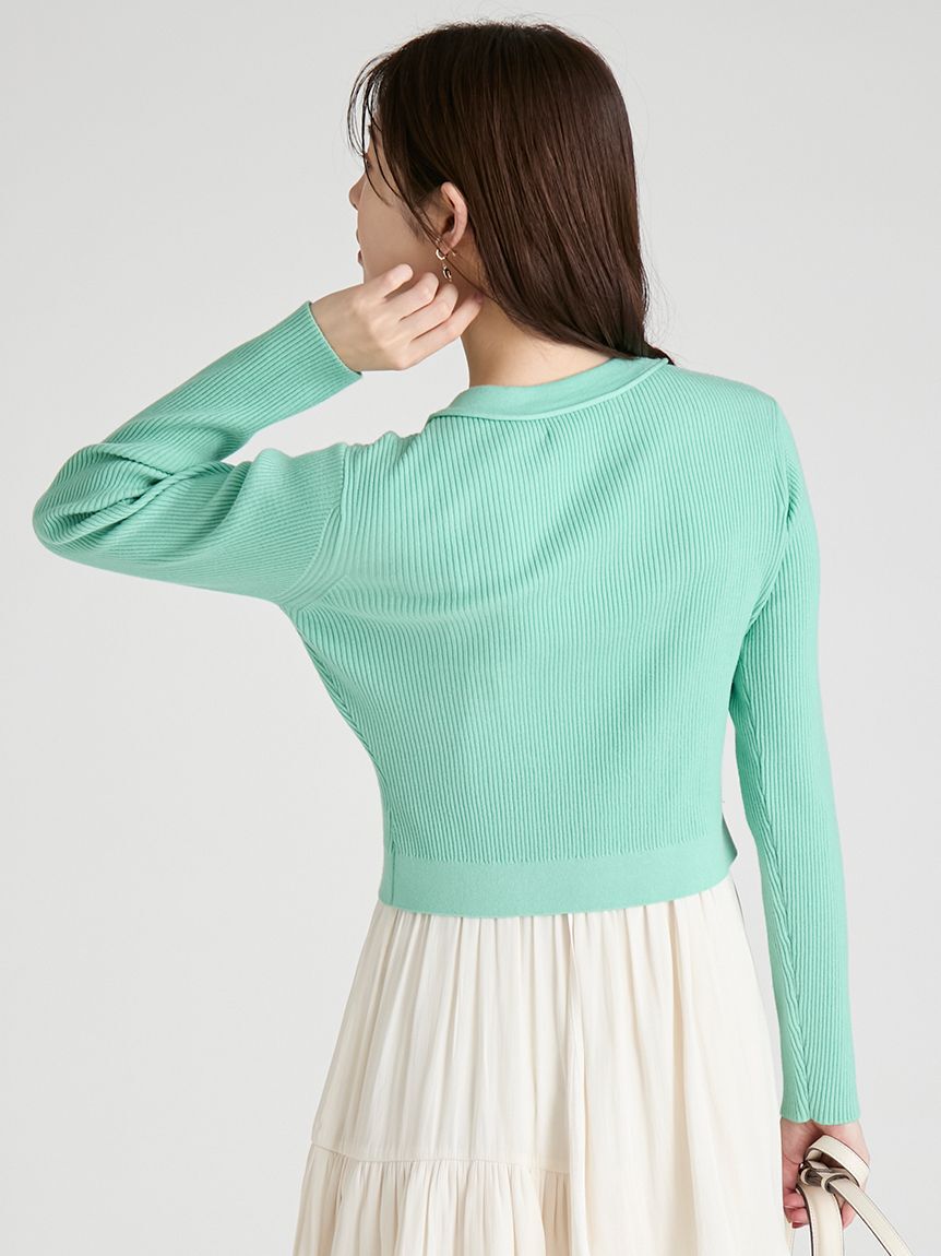 CELFORD「アシメヘムドレス＆トリムリブカーデ」|ワンピース|