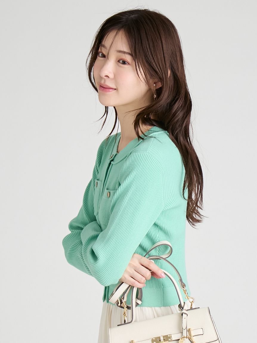 CELFORD「アシメヘムドレス＆トリムリブカーデ」|ワンピース|