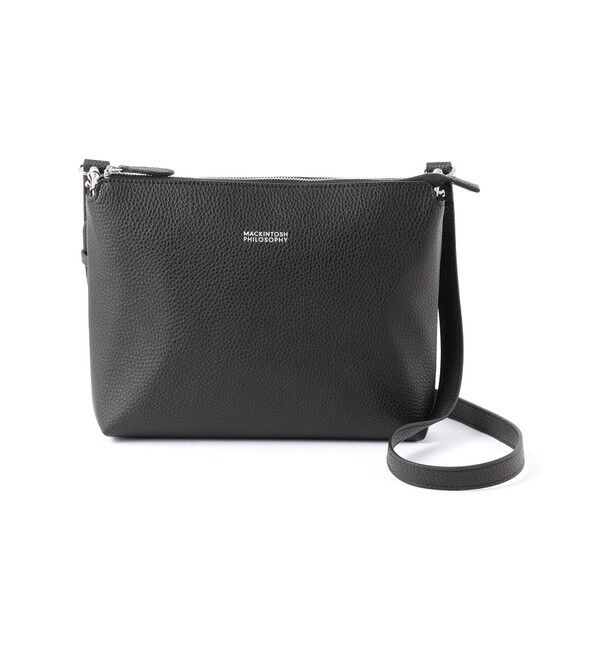 MACKINTOSH PHILOSOPHY「シンセティックシュリンクレザー 2WAYショルダーバッグ」|ショルダー・メッセンジャー|ブラック
