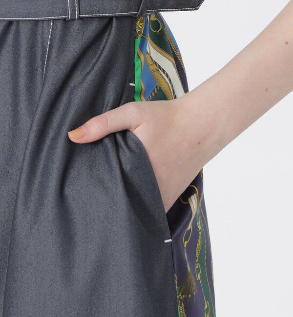  「バックスカーフノースリーブワンピース」|ワンピース|