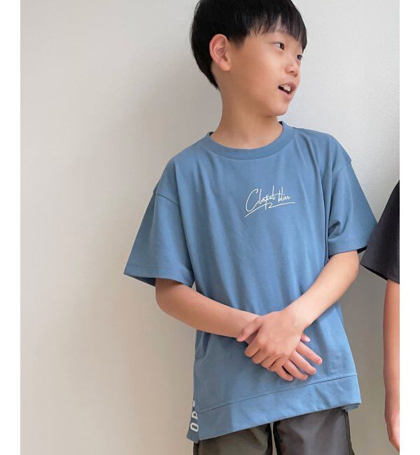 ikka kids「【キッズ】裾スリットロゴT（120~160cm）」|Tシャツ・カットソー|