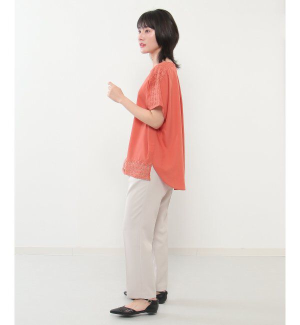 ikka「レース切り替えTブラウス」|シャツ・ブラウス|