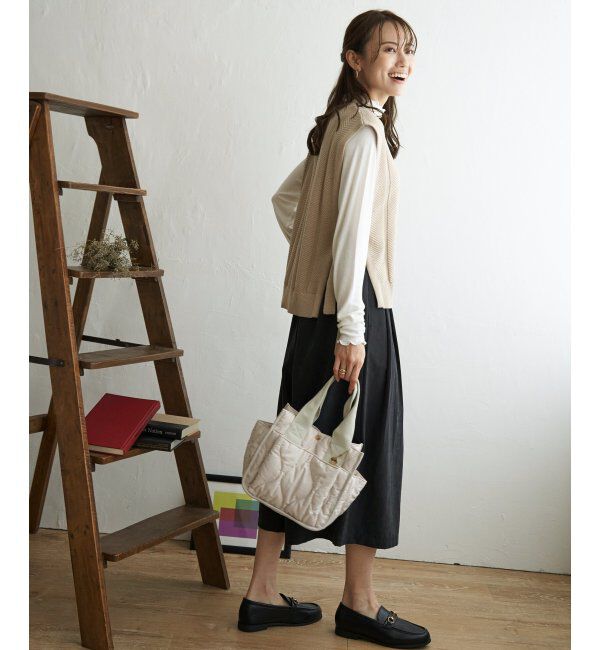 ikka「サイドリボンニットベスト」|ニット・セーター|