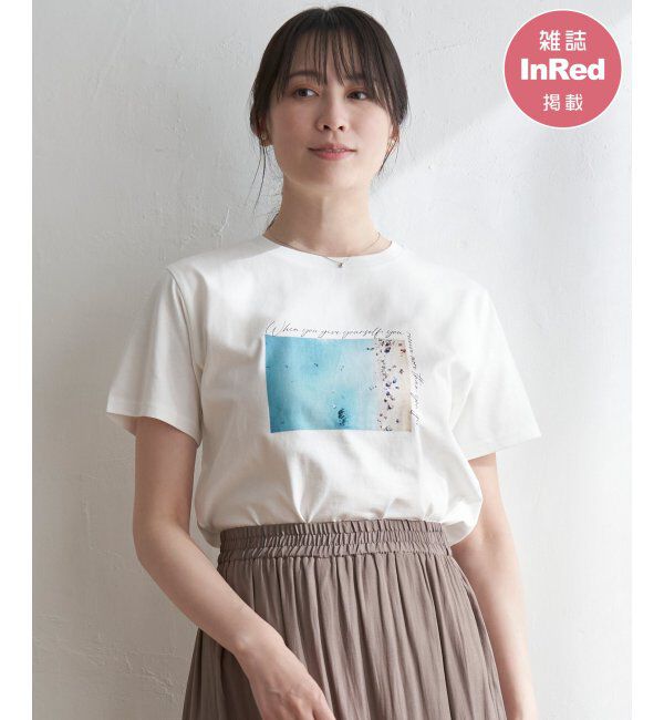 ikka「ロゴフォトプリントT」|Tシャツ・カットソー|ホワイト