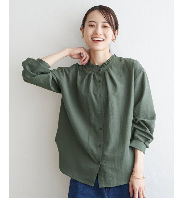 ikka「襟フリル2WAYブラウス」|シャツ・ブラウス|