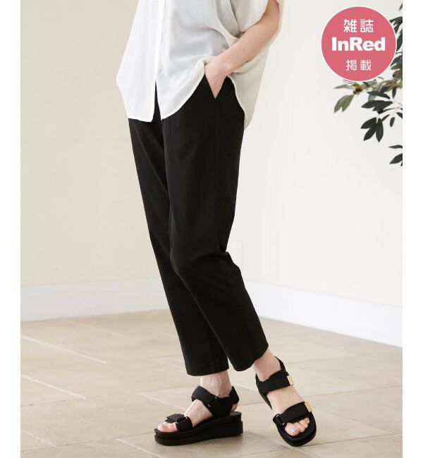 ikka「GOKU楽パンツ 冷感テーパード」|その他|ブラック