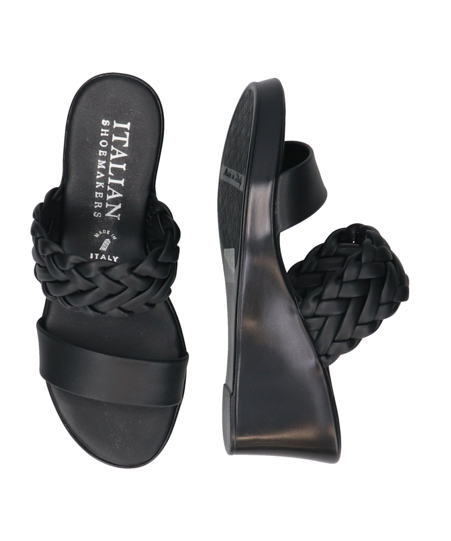 IMPORT SELECT「【ITALIAN SHOEMAKERS】イントレチャートウェッジヒールサンダル(952344)」|サンダル|