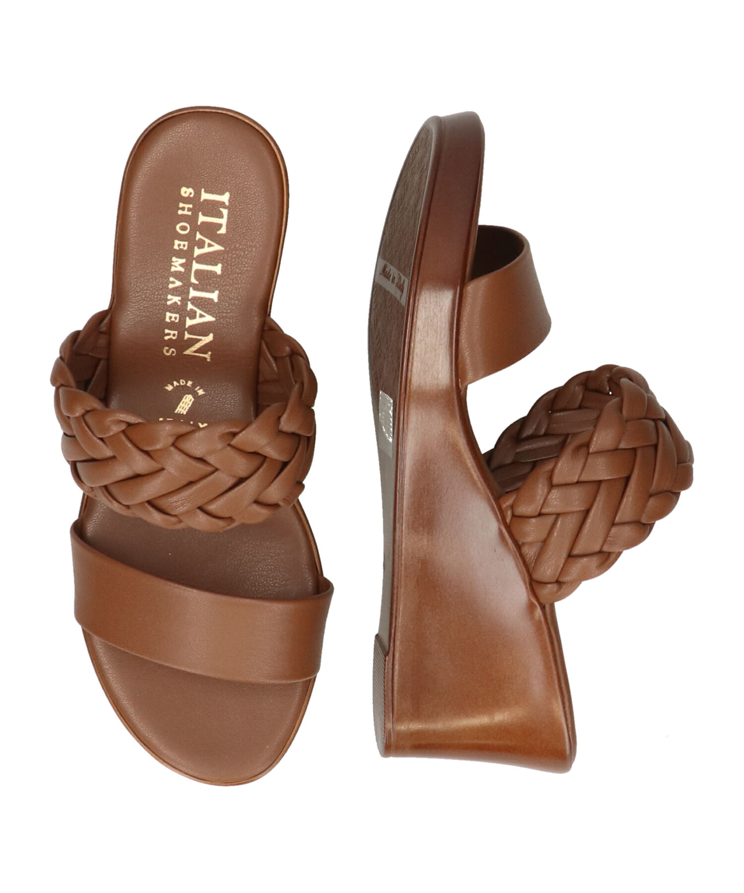 IMPORT SELECT「【ITALIAN SHOEMAKERS】イントレチャートウェッジヒールサンダル(952344)」|サンダル|