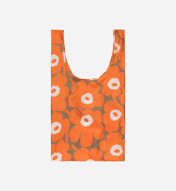Marimekko「Unikko スマートバッグ」|トートバッグ|オレンジ&times;ベージュ