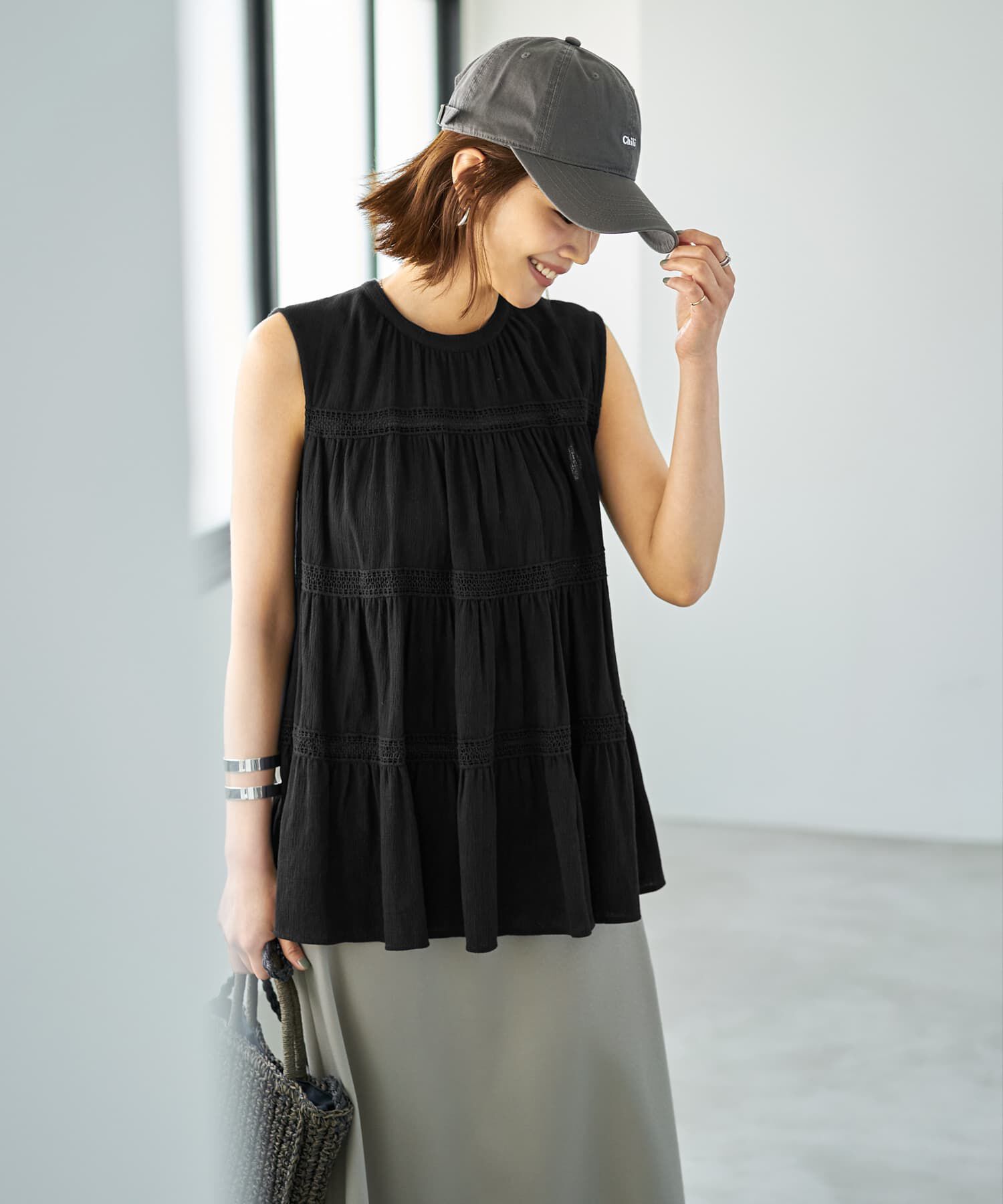 STYLE DELI「楊柳レースポイントブラウス」|シャツ・ブラウス|