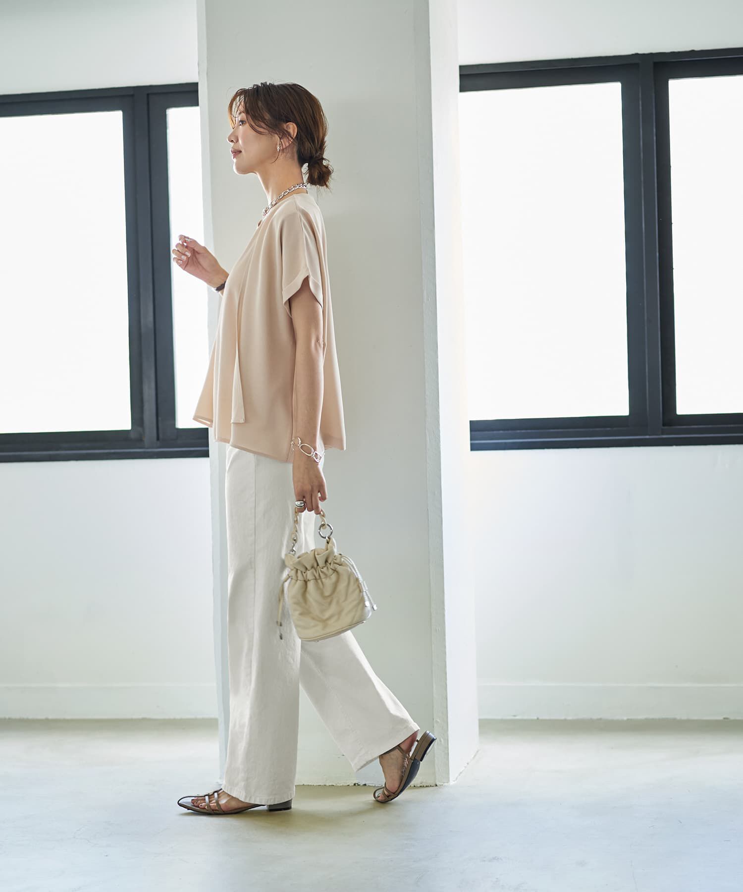 STYLE DELI「セットレイヤード風ドレープブラウス」|シャツ・ブラウス|