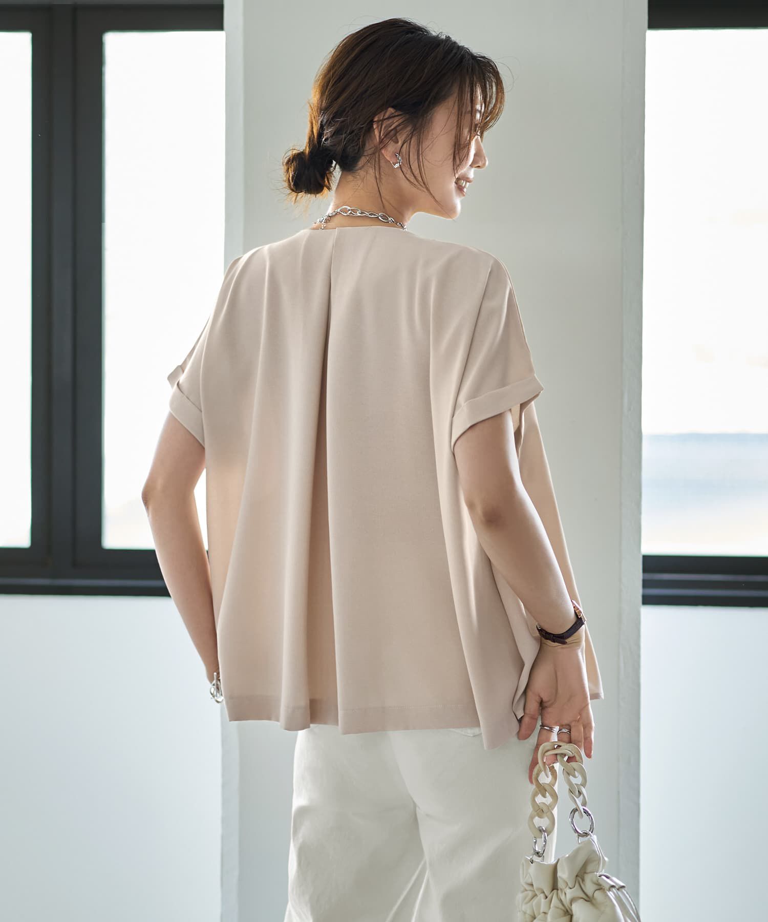 STYLE DELI「セットレイヤード風ドレープブラウス」|シャツ・ブラウス|