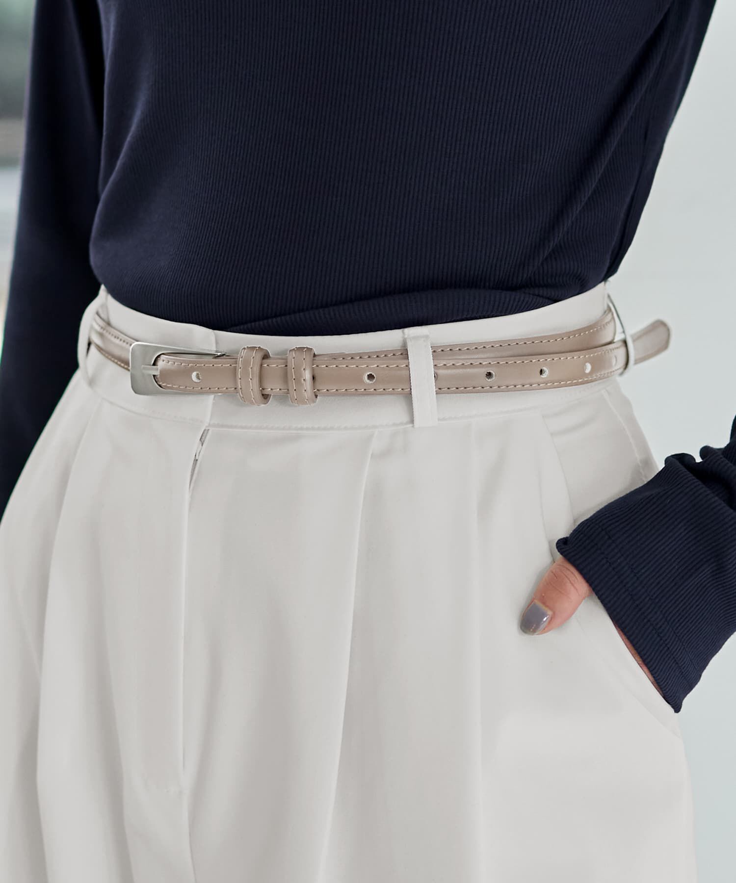 STYLE DELI「【DELI by】ミニマルスリムリアルレザーベルト」|ベルト|